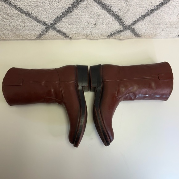 Lacrosse Men’s 8 Made In USA Cowboy Western Rubber Boots Red Vintage - Picture 5 of 10